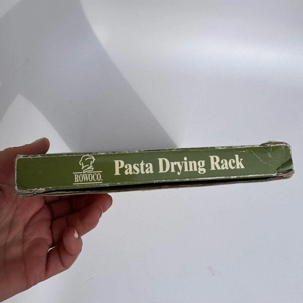 Rowoco Pasta Drying Rack NIB Natural Wood 1995 Vintage Kitchen Foodie Noodles